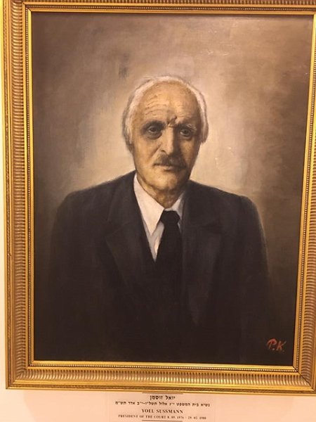 Yoel Sussmann President of the Supreme court 1976-80 Oil on canvas 100x80